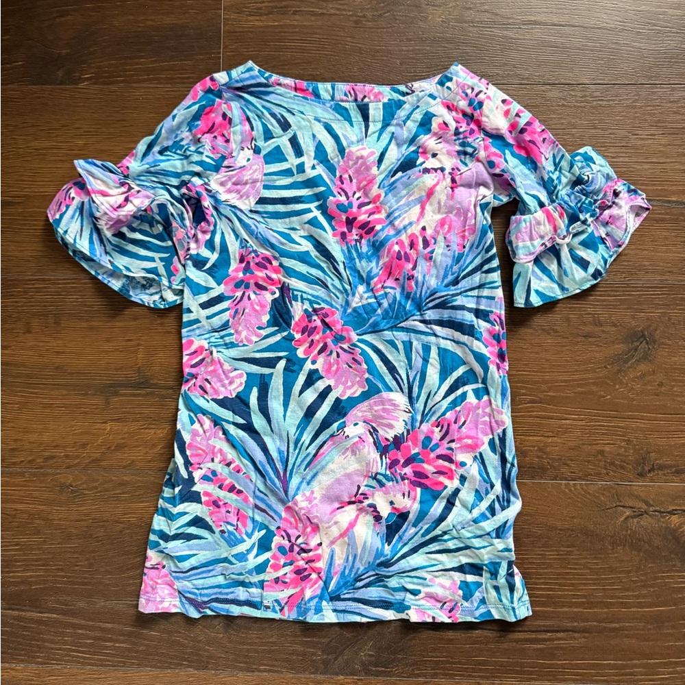 Lilly Pulitzer Tropical Blue and Pink Kids Dress